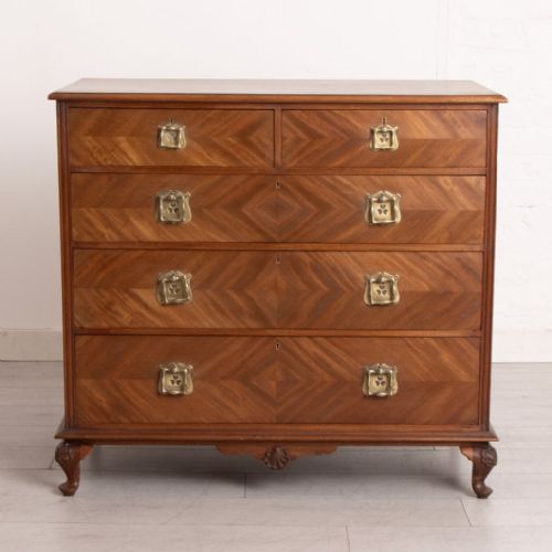 arts crafts mahogany chest of drawers by shapland petter c1910 - CATEGORY: ANTIQUE CHEST OF DRAWERS - DATED 1910