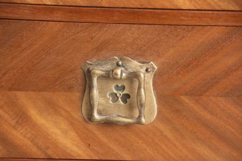 ARTS CRAFTS MAHOGANY CHEST OF DRAWERS BY SHAPLAND PETTER C1910 - ADDITIONAL PHOTO 3