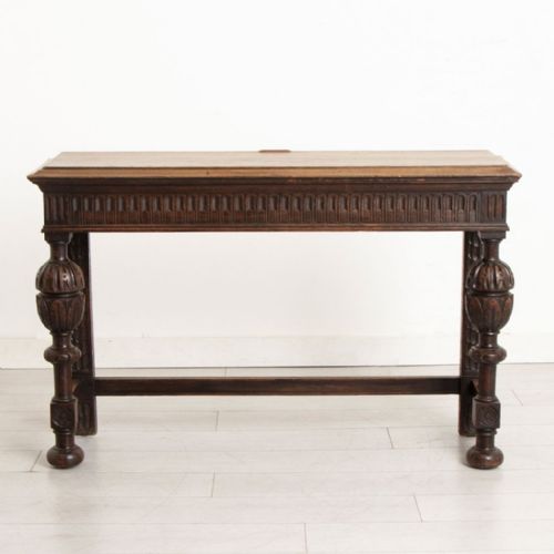solid oak antique console table c1900 - CATEGORY: ANTIQUE TABLES - DATED 1900