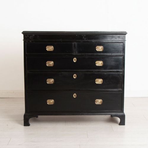 VICTORIAN EBONISED CHEST OF DRAWERS - ADDITIONAL PHOTO 1