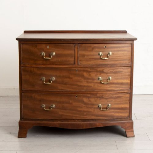 mahogany bowfront chest of drawers c1900 - CATEGORY: ANTIQUE CHEST OF DRAWERS - DATED 1900