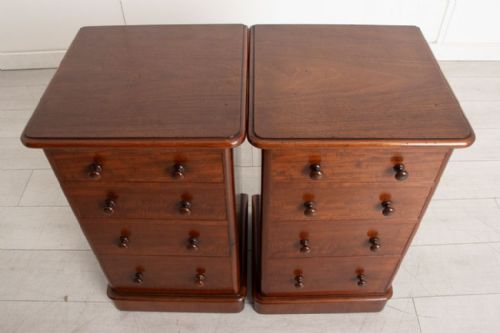 PAIR OF VICTORIAN MAHOGANY BEDSIDE CABINETS C1870 - ADDITIONAL PHOTO 4
