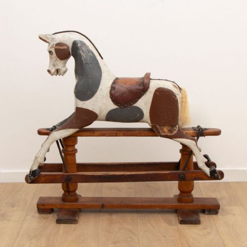 ANTIQUE WOODEN ROCKING HORSE C1880 - ADDITIONAL PHOTO 1