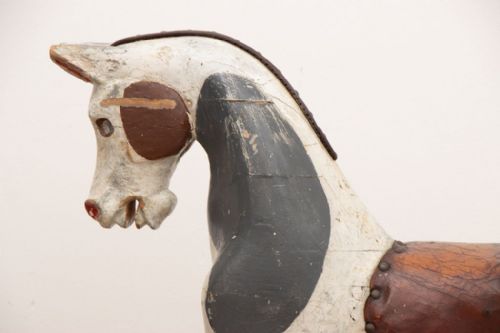 ANTIQUE WOODEN ROCKING HORSE C1880 - ADDITIONAL PHOTO 4