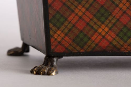 REGENCY PERIOD TARTANWARE TEA CADDY C1820 - ADDITIONAL PHOTO 3