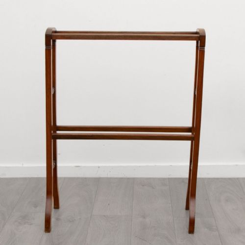 ANTIQUE VICTORIAN TOWEL RAIL IN MAHOGANY - ADDITIONAL PHOTO 1