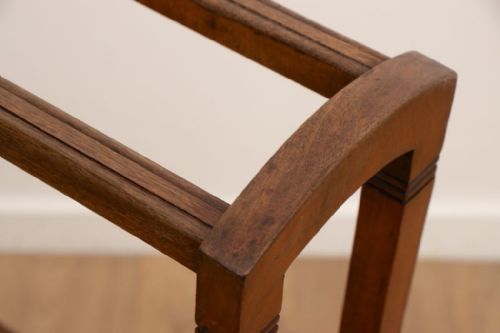 ANTIQUE VICTORIAN TOWEL RAIL IN MAHOGANY - ADDITIONAL PHOTO 2