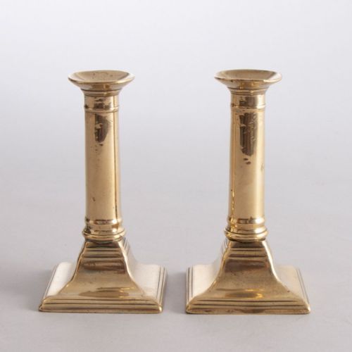 pair of bell metal candlesticks 1790 1810 - CATEGORY: ANTIQUE LIGHTING - DATED 18TH CENTURY