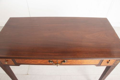 GEORGIAN CUBAN MAHOGANY THREE DRAWER SIDE TABLE C1780 - ADDITIONAL PHOTO 2