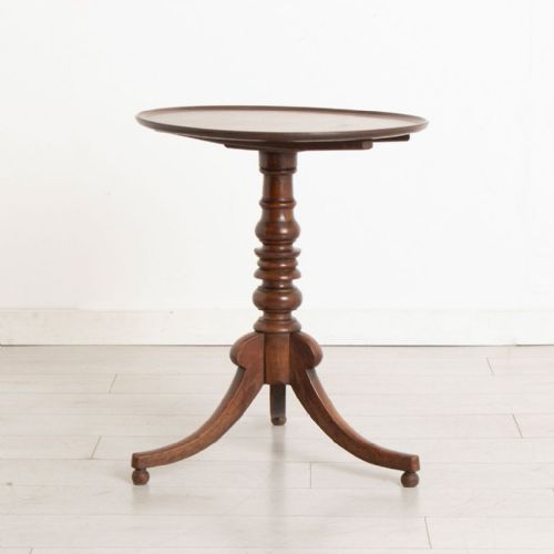 late georgian solid mahogany tilt top side table - CATEGORY: ANTIQUE TABLES - DATED GEORGIAN
