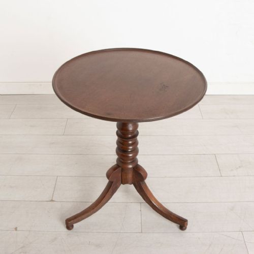 LATE GEORGIAN SOLID MAHOGANY TILT TOP SIDE TABLE - ADDITIONAL PHOTO 1