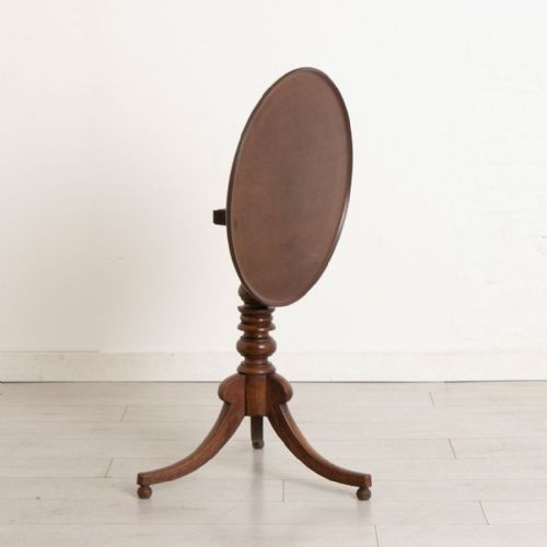LATE GEORGIAN SOLID MAHOGANY TILT TOP SIDE TABLE - ADDITIONAL PHOTO 3
