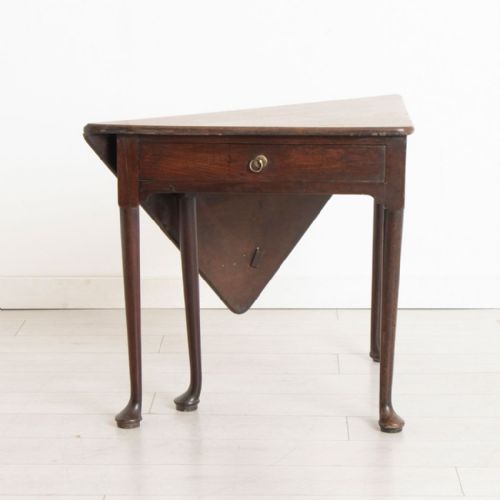 LATE 18TH CENTURY CORNER MAHOGANY DROP LEAF TABLE - ADDITIONAL PHOTO 2