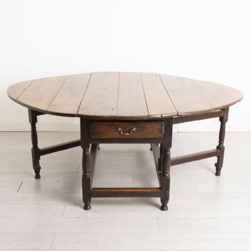 ENGLISH ANTIQUE OAK GATELEG TABLE C1700 - ADDITIONAL PHOTO 1