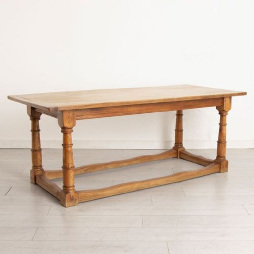 antique elm refectory table - CATEGORY: ANTIQUE TABLES - DATED 1910
