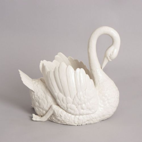 victorian swan c1880 - CATEGORY: ANTIQUE CERAMICS - DATED 1880
