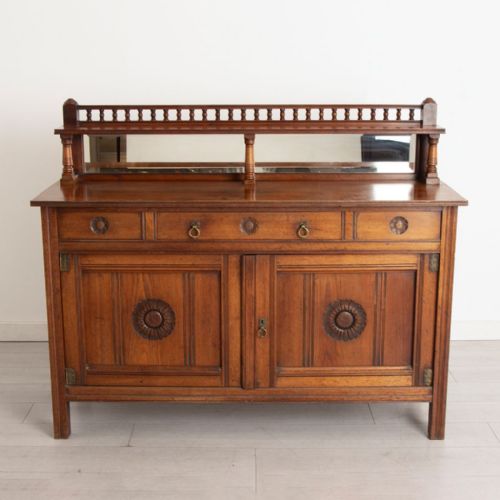 walnut arts crafts sideboard by gillows c1890 - CATEGORY: ANTIQUE SIDEBOARDS - DATED 1890