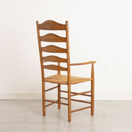 SET OF 6 ARTS CRAFTS LADDER BACK CHAIRS BY ERNEST GIMSON COTSWOLD SCHOOL C1910 - ADDITIONAL PHOTO 4