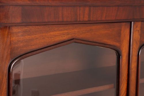 EARLY VICTORIAN MAHOGANY GLAZED BOOKCASE C1850 - ADDITIONAL PHOTO 3