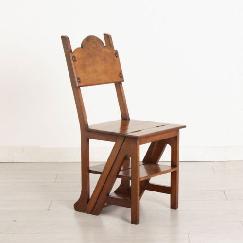 antique mahogany metamorphic chair steps c1900 - CATEGORY: ANTIQUE CHAIRS - DATED 1900