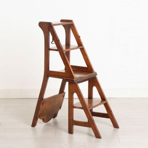 ANTIQUE MAHOGANY METAMORPHIC CHAIR STEPS C1900 - ADDITIONAL PHOTO 1
