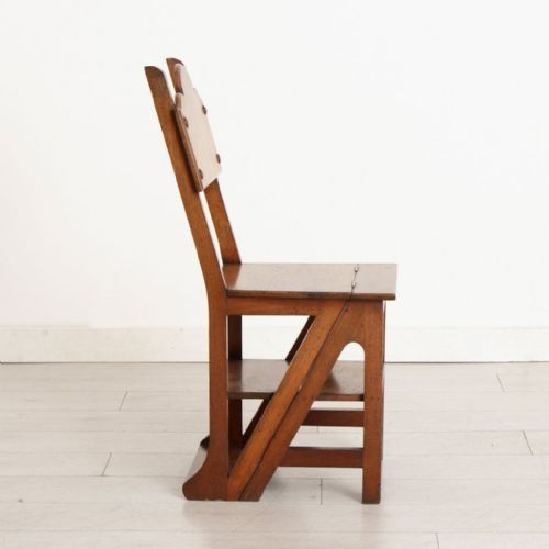 ANTIQUE MAHOGANY METAMORPHIC CHAIR STEPS C1900 - ADDITIONAL PHOTO 2