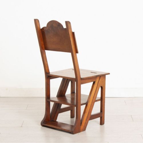 ANTIQUE MAHOGANY METAMORPHIC CHAIR STEPS C1900 - ADDITIONAL PHOTO 3