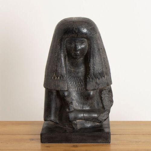19th century french museum copy of an egyptian bust - CATEGORY: ANTIQUE SCULPTURES - DATED 19TH CENTURY