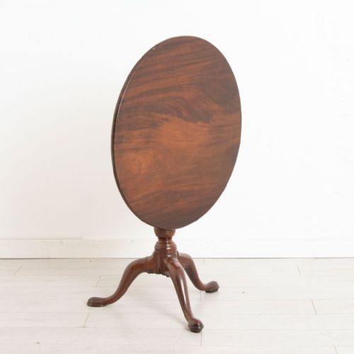 GEORGIAN FLAME MAHOGANY TRIPOD TABLE C1780 - ADDITIONAL PHOTO 1