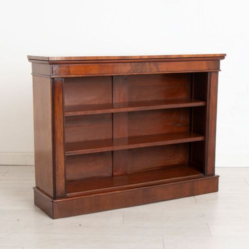 early victorian mahogany open bookcase c1860 - CATEGORY: ANTIQUE BOOKCASES - DATED 1860