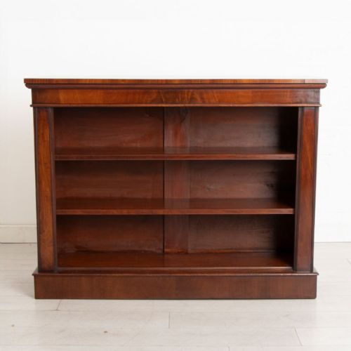 EARLY VICTORIAN MAHOGANY OPEN BOOKCASE C1860 - ADDITIONAL PHOTO 1