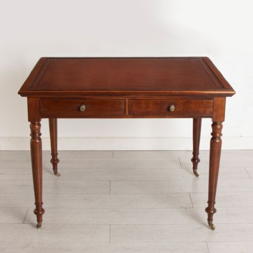 EARLY VICTORIAN 2 DRAWER MAHOGANY WRITING TABLE - ADDITIONAL PHOTO 1