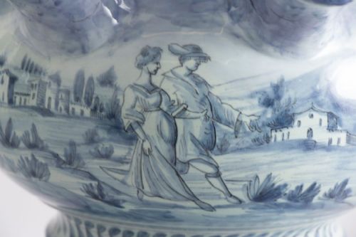 ANTIQUE ITALIAN CANTAGALLI MAJOLICA TULIP VASE - ADDITIONAL PHOTO 4