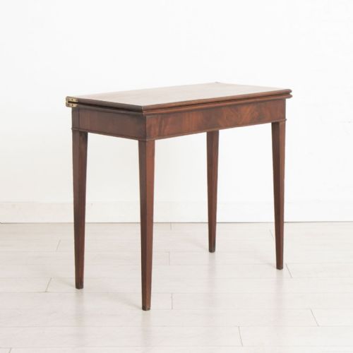georgian mahogany fold out tea table c1800 - CATEGORY: ANTIQUE TABLES - DATED 1800