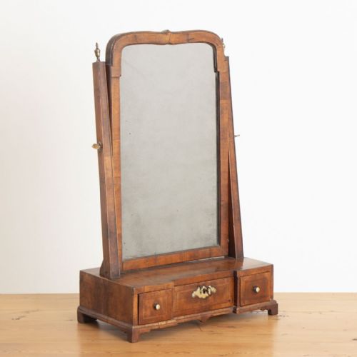 early 18th century walnut toilet mirror - CATEGORY: ANTIQUE MIRRORS - DATED 18TH CENTURY