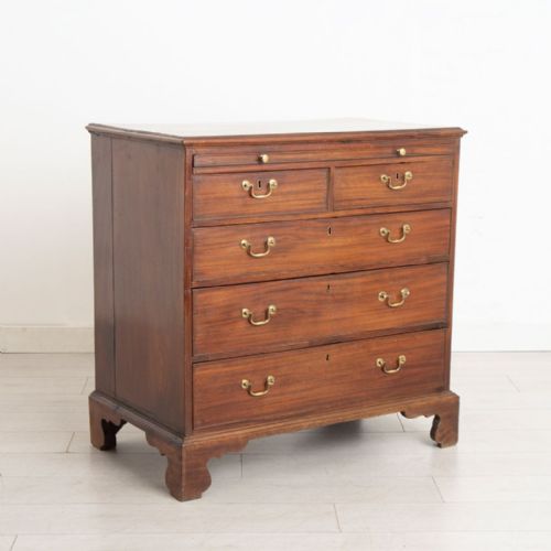 ANTIQUE GEORGIAN MAHOGANY CHEST OF DRAWERS - ADDITIONAL PHOTO 1