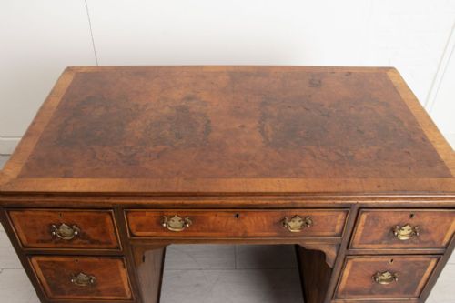 EDWARDIAN WALNUT KNEEHOLE DESK - ADDITIONAL PHOTO 3