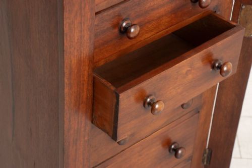 VICTORIAN MAHOGANY WELLINGTON CHEST C1890 - ADDITIONAL PHOTO 2