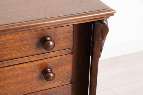 VICTORIAN MAHOGANY WELLINGTON CHEST C1890 - ADDITIONAL PHOTO 4