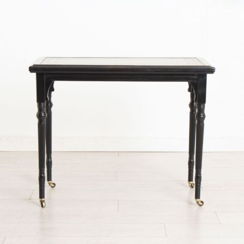 ebonised mahogany games table with amboyna crossbanded top by lamb of manchester c1890 - CATEGORY: ANTIQUE TABLES - DATED 1890