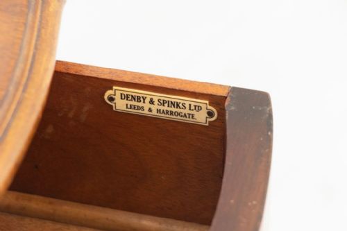 EDWARDIAN MAHOGANY SERPENTINE FRONT DESK - ADDITIONAL PHOTO 3