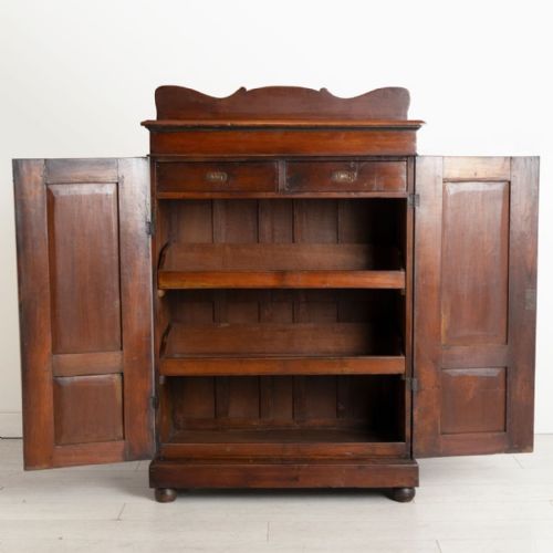 ANGLOINDIAN STYLE MAHOGANY LINEN PRESS C1900 - ADDITIONAL PHOTO 2
