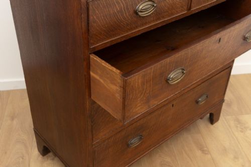 SMALL VICTORIAN MAHOGANY CHEST OF DRAWERS - ADDITIONAL PHOTO 2