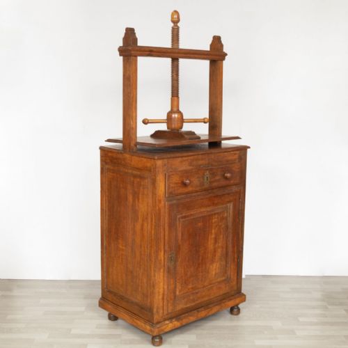 FRENCH 19TH CENTURY BOOK FLOWER PRESS IN OAK - ADDITIONAL PHOTO 1
