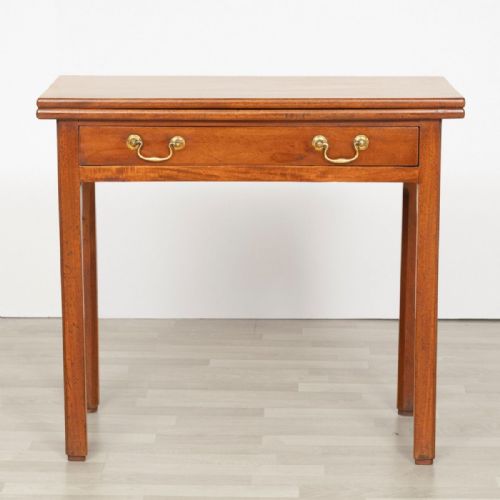 GEORGIAN MAHOGANY FOLD OVER GAMES TABLE - ADDITIONAL PHOTO 1