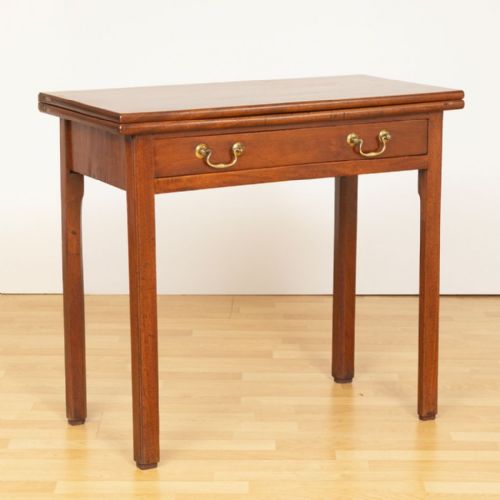 GEORGIAN MAHOGANY FOLD OVER GAMES TABLE - ADDITIONAL PHOTO 2