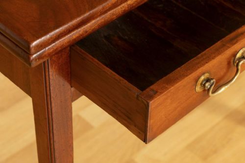 GEORGIAN MAHOGANY FOLD OVER GAMES TABLE - ADDITIONAL PHOTO 3