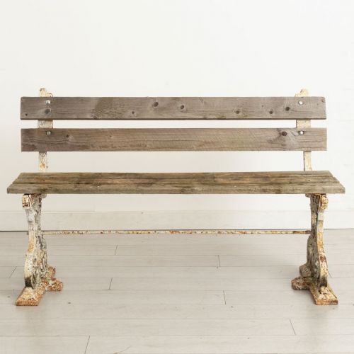 19TH CENTURY CAST IRON GARDEN BENCH - ADDITIONAL PHOTO 1