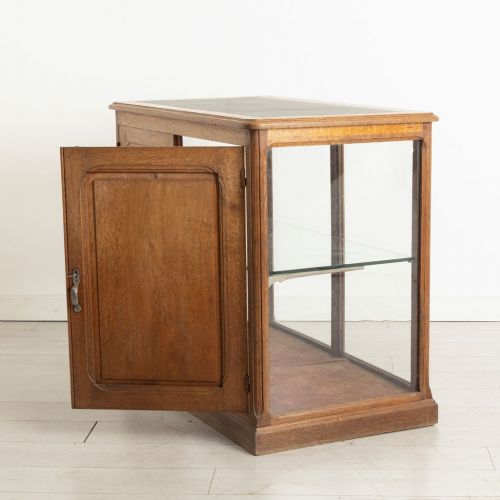 LATE 19TH CENTURY FRENCH MUSEUM DISPLAY CASE IN OAK - ADDITIONAL PHOTO 2