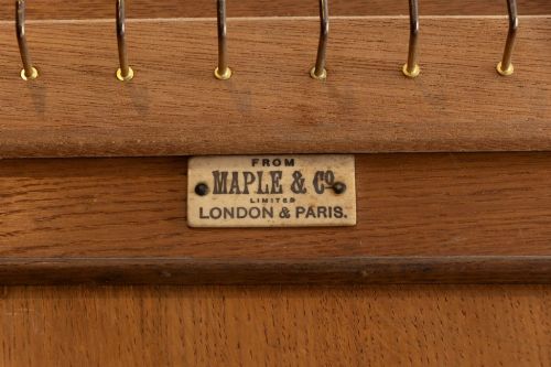 LARGE ARTS CRAFTS WARDROBE IN OAK BY MAPLE CO C1910 - ADDITIONAL PHOTO 3